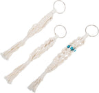 BESPORTBLE 3pcs Hanging Flower Pot Basket Macrame Shelf Hanger Plants DIY Plant Hanger Indoor Hanging Plant Pot Indoor Hanging Planter Home Decor Pendant White Flowerpot Cotton