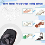 Gel Metatarsal Pads for Thong Sandals Flip-Flops, 2Pairs Forefoot Cushion Inserts, Ball of Foot Grip Pads for Metatarsal Support and Pain Relief, Anti-Slip