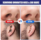 Nose Wax Kit, 120 g Wax, 30 Applicators,Nostril and Ears Hair Removal Kit for Men & Women,Includes 15 Balm Wipes and Mustache Guards etc. Lasts up to 6 Weeks