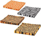 Jungle Safari Animal Print Napkins - Paper Napkins for Safari Themed Party & Events, 3 Ply 48 Pack