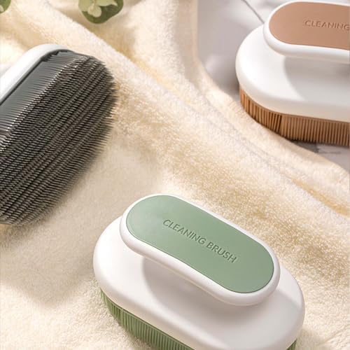 2Pcs Soft Bristle Cleaning Brush Silicone Laundry Stain Brushes Small Household Washing Brush Scrub Brushes for Cleaning Laundry Brush for Stains on Clothes Hats Underwear, Comfort Grip
