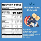 Amara Organic Fruit Bites Blueberry - No Artificial Colors/Dyes, No Added Sugar, Dairy-Free Fruit Snacks, Made with Organic Whole Foods, Healthy Fruit Snacks for Kids - 6 Pack