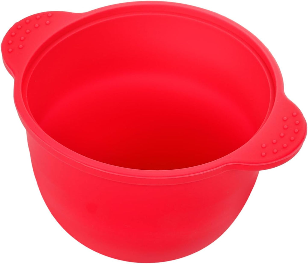 FRCOLOR Foldable Silicone Wax Warmer Liner Multi-purpose Wax Pot for Hard Beads Sugar Durable Easy to Use Mixing Bowl for Hair Removal and Facial Masks Red