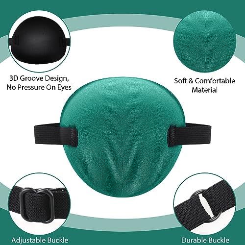 Bewudy 6PCS Eye Patch, 3D Adjustable Eye Patches, Lazy Eye Patches for Left or Right Eyes for Adults and Kids, 6 Colors Soft Eye Patches