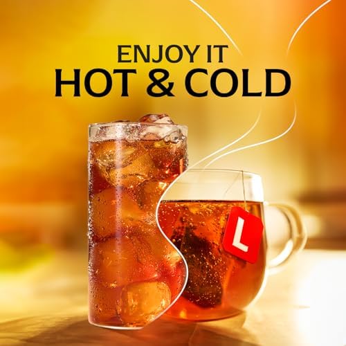 Lipton Black Tea Bags, Hot or Iced High Caffeine Tea, 100 Total Bags