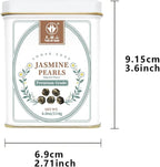 TIAN HU SHAN Jasmine Tea Jasmine Dragon Pearls Green Tea Loose Leaf 4oz (114g) Tin