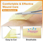 Carbou Medical Xeroform Petrolatum Dressing 5"x9", 25 Individual Pack, Non-Adherent Gauze Pads, Soft Fine Mesh Gauze Patch for Wound Care, Burns, Lacerations, Skin Grafts & Surgical Incisions