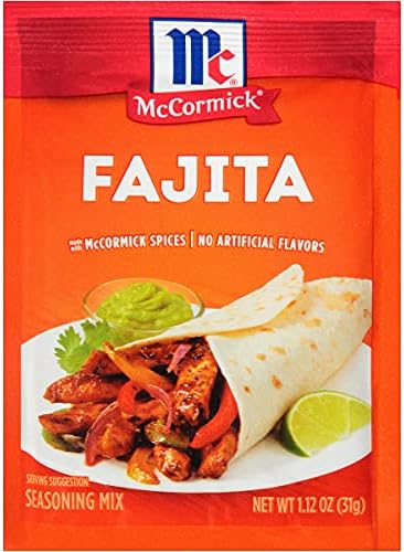 McCormick Fajita Seasoning Mix, 1.12 oz (Pack of 12)
