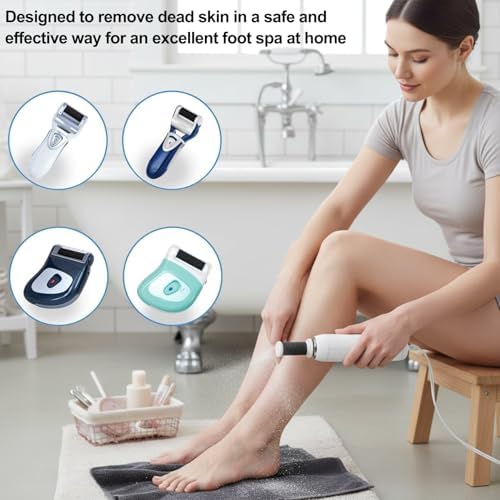 Foot File Replacement Grinding Head, 4Pcs Electric Foot File Roller Replacing Head for Electronic Foot File Callus Remover, Extra Coarse Replacement Foot File Roller Refill Heads