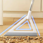 Silicone Magic Broom with Adjustable Long Handle - 3-in-1 Squeegee Broom for Sweeping Floors, Scraping Water, Pet Hair Removal | Ideal for Hardwood, Tile, Bathroom, Kitchen, Shower & Glass Cleaning