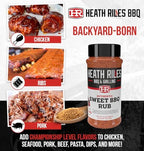 Heath Riles BBQ Rub - Sweet Seasoning, Champion Pitmaster Recipe, Legendary Rubs For Smoking & Grilling, 80+ BBQ Championships, 10 oz.