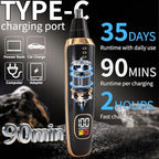 Yunmiss LED Display Eyebrow & Nose Hair Trimmer Clipper for Men Women,2026 Rechargeable 2 in 1 Painless Ear & Facial Hair Trimmer with Powerful Motor and Dual-Edge Blades Easy Cleansing (Black)