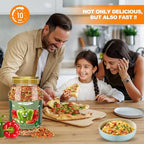 21oz Dried Bell Peppers Mix, Natural Dehydrated Red & Green Bell Pepper Flakes, Perfect Toppings for Ramen, Vegetables Soup, Stews, Noodle, Outside Camping, Gluten Free