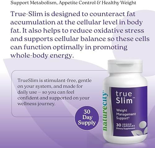 NatureCity True-Slim Morosil Weight Management Capsules | 400mg Sicilian Blood Orange Extract | Supports Reduction of Belly Fat & Waist Size | 30 Veggie Capsules | Non-GMO, Gluten-Free | Made in USA