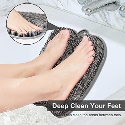 HONYIN Foot Scrubber for Use in Shower, XL Size Larger Shower Foot Scrubber Mat with Non-Slip Suction Cups- Cleans, Exfoliates & Massages Your Feet, Improve Circulation & Soothe Achy Feet