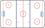 Whimsical Practicality Hockey Rink Edible Cake Cupcake Party Topper fit 1/4 sheet cake or larger