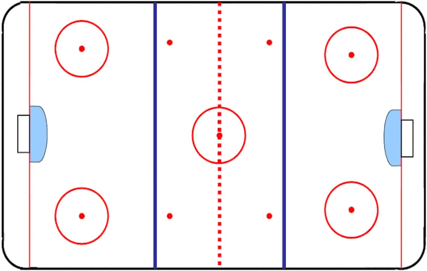 Whimsical Practicality Hockey Rink Edible Cake Cupcake Party Topper fit 1/4 sheet cake or larger