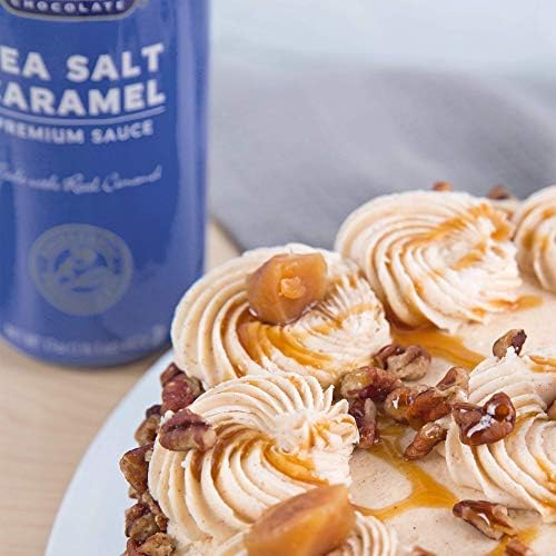 Ghirardelli Sea Salt Caramel Flavored Sauce - 16 oz Squeeze Bottle (Pack of 3) with Ghirardelli Stamped Barista Spoon