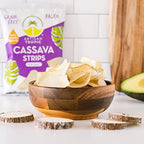 ARTISAN TROPIC Cassava Strips Sea Salt - 8 Pack, 2oz - Vegan, Paleo, Gluten Free Chips – Non-GMO Healthy Snack Potato Chip Alternative for Lunches, Dipping, Parties - Baked Cassava Flour Chips