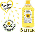 Safya - 100% Pure Sunflower Oil, (5 L) 1.32 Gallon