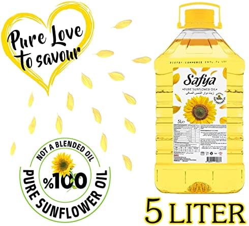 Safya - 100% Pure Sunflower Oil, (5 L) 1.32 Gallon