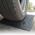 2.7-5" High Curb Ramp, Portable Lightweight Plastic Threshold Ramp, Car Ramp Kerb Ramp for Driveway, Loading Dock, Sidewalk, Scooter, Bike, Motorcycle(Black,Height 9cm/3.5inch)