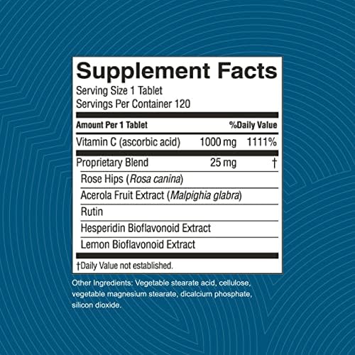 Natures Sunshine Vitamin C Time Release, 1000 mg, 120 Tablets | Supports the Immune System and Quench Dangerous Free Radicals