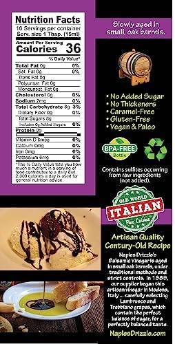 FIG - Rich, Extra Thick Balsamic Vinegar REDUCTION, No Added Sugar or Thickeners, Better-Than-Glaze Balsamic Vinegar (Fig)