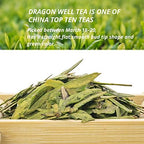 Oriarm 2026 Mingqian Long Jing Green Tea Tea Special Grade - Chinese Longjing Dragon Well Green Tea Loose Leaf - 100g Tin Can