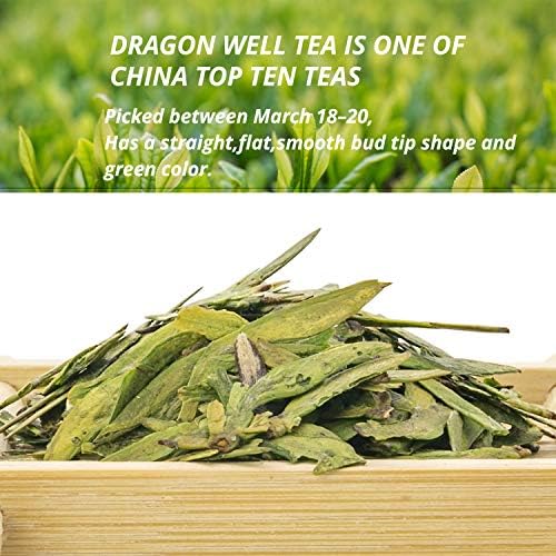 Oriarm 2026 Mingqian Long Jing Green Tea Tea Special Grade - Chinese Longjing Dragon Well Green Tea Loose Leaf - 100g Tin Can