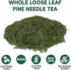 Sou Zen Pine Needle Tea Loose Leaf 4oz (113g) | Premium Quality Wild from Korean Pine Tea Leaves | Raw, Non-GMO and Caffeine-Free | Herbal Tea with No Preservatives | Chinese Medicinal Herb