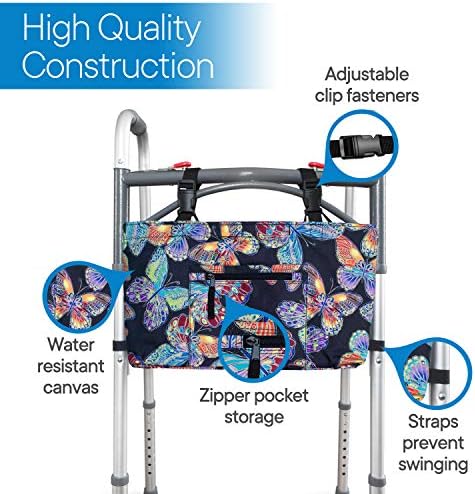 RMS Water Resistant Tote Bag for Walker and Scooter - Butterfly