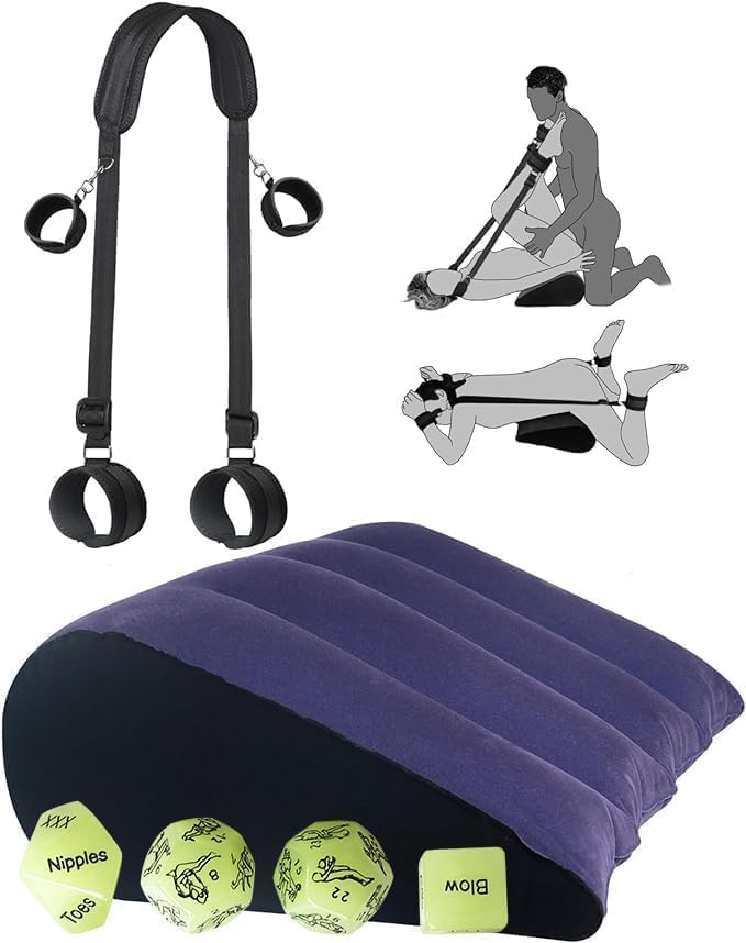 2025 Newly 3 in 1 Sex Wedges Pillow and Ramps for Hip Bondage Kit Adults Sex Handcuffs, Sex Wedges for Hip Sex Pillowcase Wedge Pillow Set, Sex Furniture - Ramps Cushions Sweatshirt W2S6