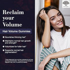 NEW NORDIC Hair Volume Gummies, 2500 mcg Biotin, Daily Hair Vitamins Supplement to Support Hair Skin & Nails, Vegan, 60 Count (Pack of 3)