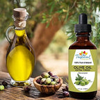 Tropical Holistic Extra Virgin Organic Olive Oil 4 oz - Cold Pressed Unrefined - Use For Face, Skin, Hair, Dry Scalp, Massage