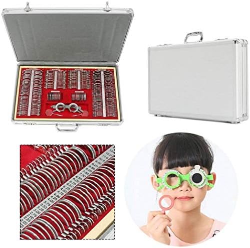 266pcs Optical Trial Lens Set Professional Metal Rim Optometry Case Kit Trial Frame Optometry Optician Test with Optometry Test Trial Frame
