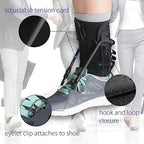 Core Products FootFlexor Foot Drop Brace - Soft Ankle Foot Orthosis (AFO) for Walking Support - Drop Foot Brace for Men & Women, Medium/Large