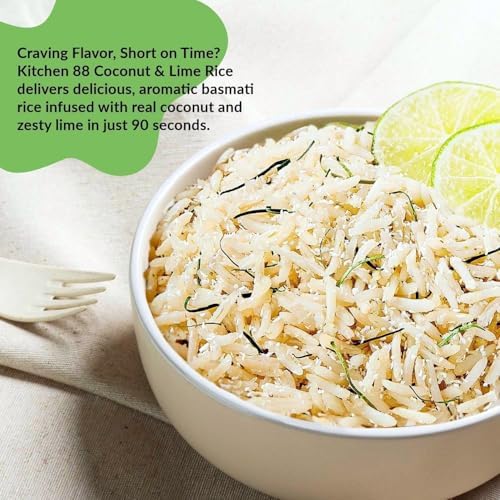 Kitchen 88 Coconut Lime Rice, 8.8 oz., Ready in 90s (52.8 oz)