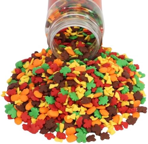 Mystic Sprinkles Autumn/Fall Sprinkle Mixes (Fabulous Fall Leaves Confetti Mix 2.7oz)