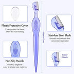 Mudder 21 Pcs Eyebrow Razor Eyebrow Shaver Facial Razor Multipurpose Face Trimmers with Precision Cover for Women Makeup Care Tools(Rose Red, Blue, Purple)
