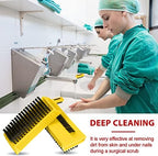 Boao 5 Pcs Hand Scrub Brushes for Nail Cleaning Fingernail Brush Soft Non Disposable Scrub Brush Plastic Hands Nail Cleaning Brushes for Men Women Kids (Yellow and Black)