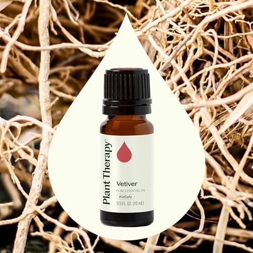 Plant Therapy Vetiver Essential Oil 100% Pure, Undiluted, Natural Aromatherapy, Therapeutic Grade 10 mL (1/3 oz)