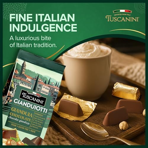 Tuscanini Italian Gianduiotti Chocolate, 4.2 (3 Pack) | Imported from Italy | Vegan, Gluten Free, Dairy Free | Hazelnut Chocolate | Individually Wrapped Italian Chocolates