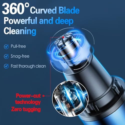 Nose Hair Trimmer for Men, Ear and Nose Hair Trimmer for Women,Sideburn,Eyebrows Hair Trimmer, Electric Facial Hair Remover with LED light display, Rechargeable, Waterproof for Home, Travel Business