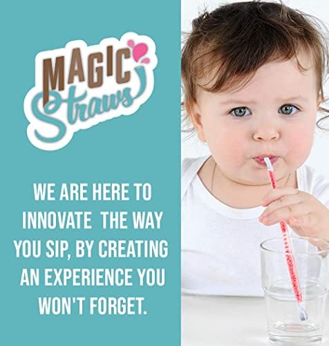 Milk Magic Milk Flavoring Straws, 4-Pack Bundle (16 Milk Straws) Unicorn Kisses, Strawberry Banana, Birthday Cake, Cinnamon Roll Cereal Straws