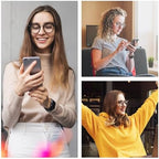 Round Bifocal Progressive Multifocal Reading Glasses for Women Men Fashion Multifocus Readers Anti Blue Light