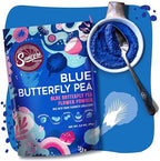 Suncore Foods Blue Butterfly Pea Powder, Blue Food Coloring Powder, Gluten-Free, Non-GMO, 3.5oz (1 Pack)