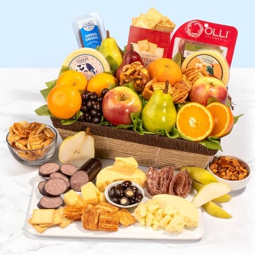 Mothers Day Gift Grand Fruit Gourmet and Snacks Basket