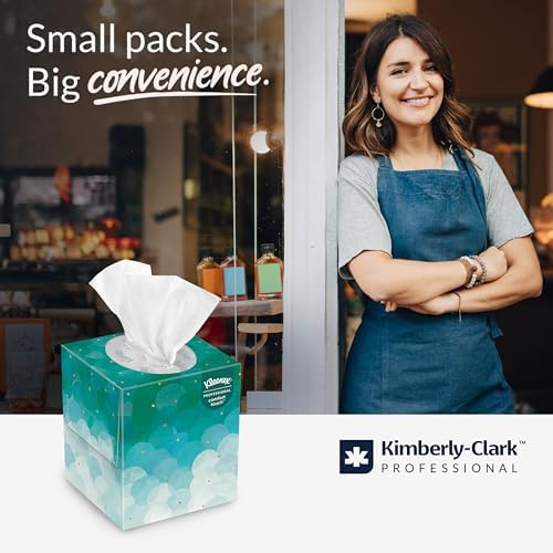 Kleenex® Professional Facial Tissue, Bulk (21271), 2-Ply, White, Upright Cube Boxed Format, Designed for Business (90 Tissues/Box, 6 Bundles of 6 Boxes, 3,240 Sheets/Case)