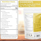 MOUNTAIN ESSENTIALS Whole Egg Crystals Pasteurized Dried Egg Powder 8 Oz Pure Natural Nutrient-Rich Whole Egg Powder For Baking, Cooking, Camping, Quick Meal Preparation Shelf Stable Food Pack of 1